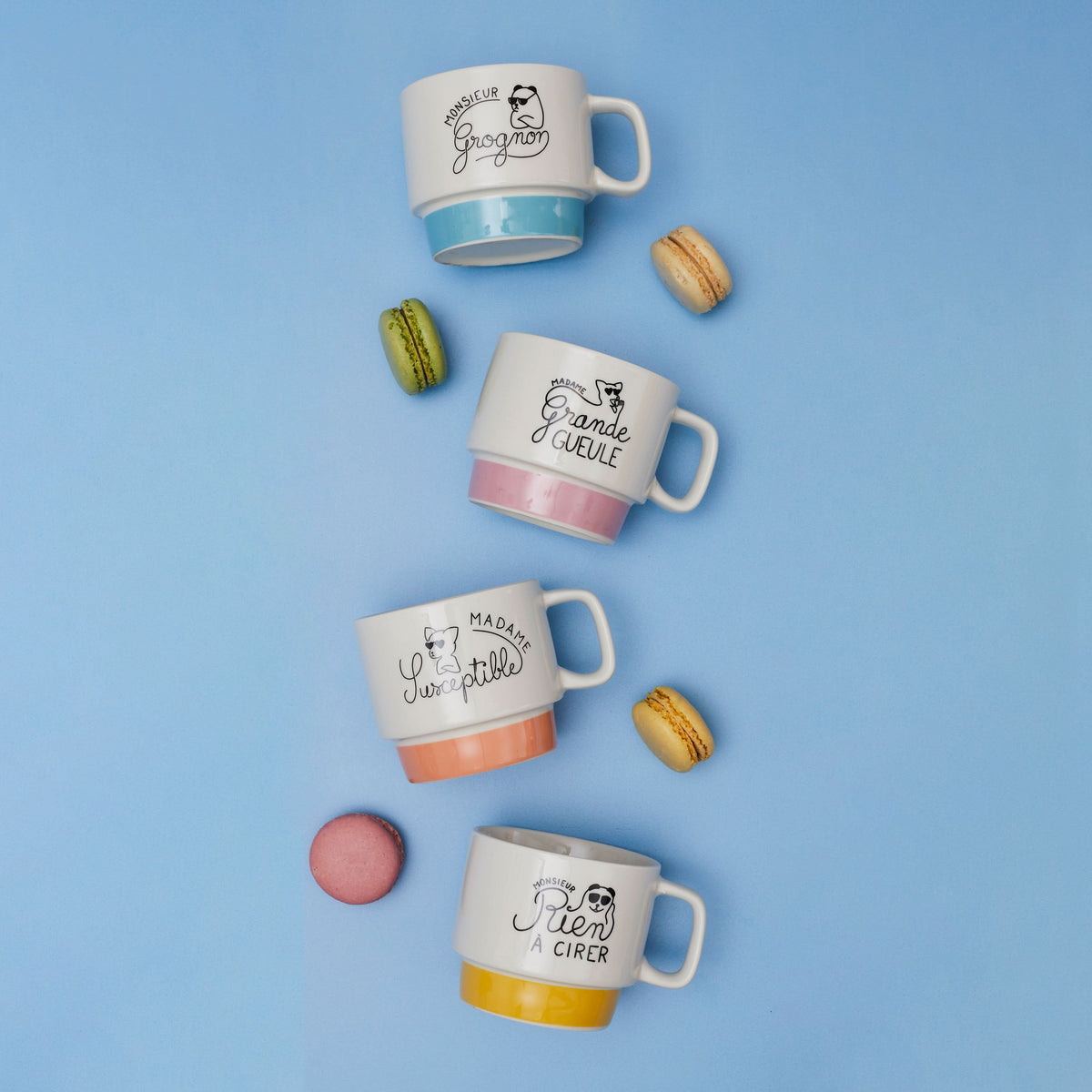 COFFRET 4 TASSES EMPILABLES