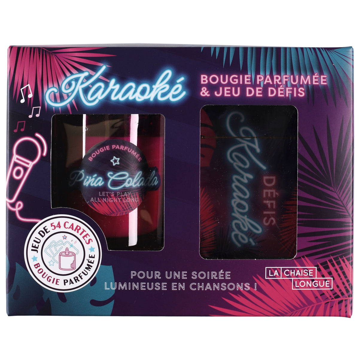 COFFRET BOUGIE PARFUMEE ET JEU DE DEFIS MUSIQUE