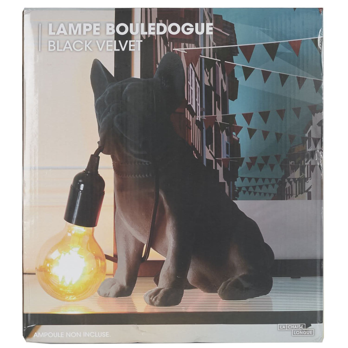 LAMPE BOULEDOGUE BLACK VELVET