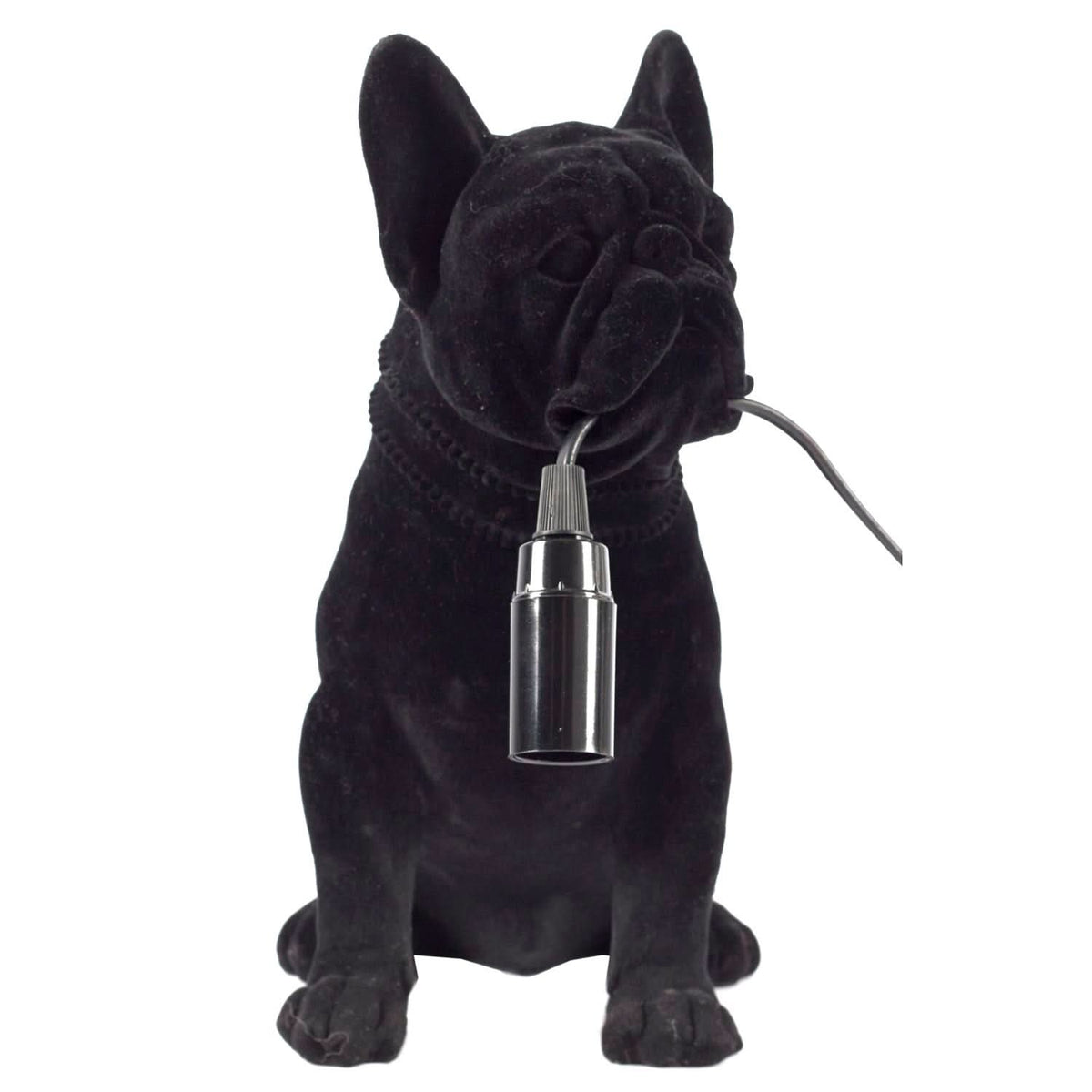 LAMPE BOULEDOGUE BLACK VELVET