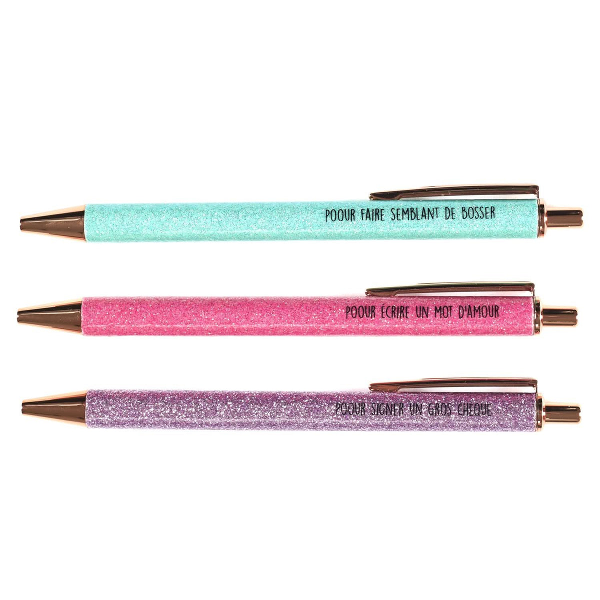 COFFRET 3 STYLOS PAILLETTES
