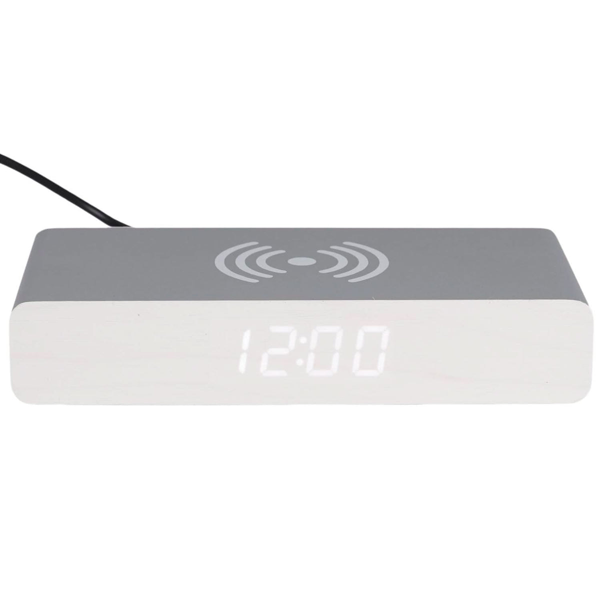 REVEIL CHARGEUR BOIS GRIS