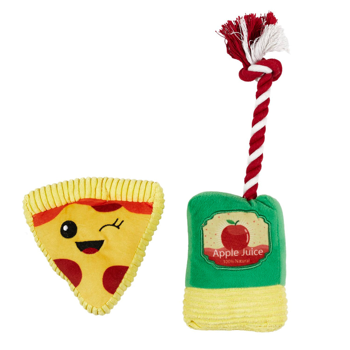 COFFRET JOUETS CHIEN PIZZA ET JUS DE POMME