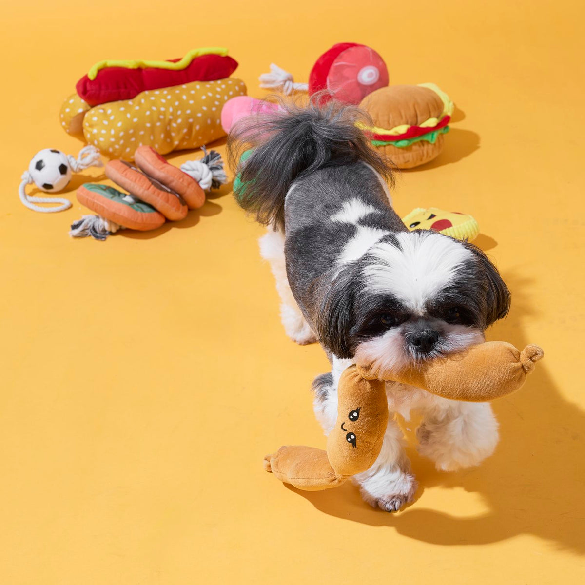 COFFRET JOUETS CHIEN JAMBON ET SAUCISSES