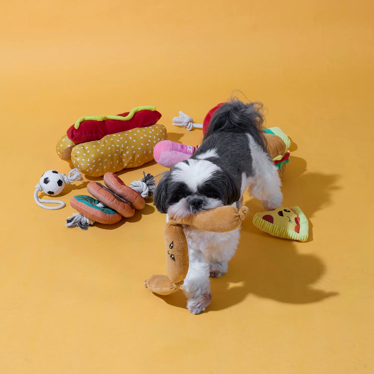 COFFRET JOUETS CHIEN JAMBON ET SAUCISSES