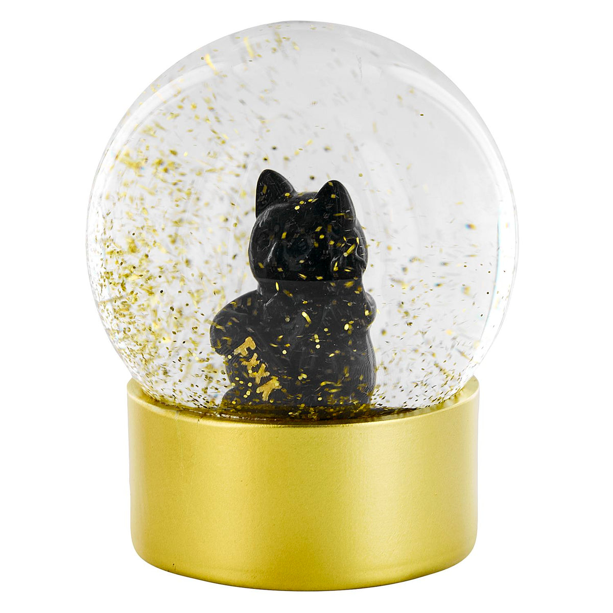 BOULE A NEIGE CHAT F*CK YOU 10 CM NOIR