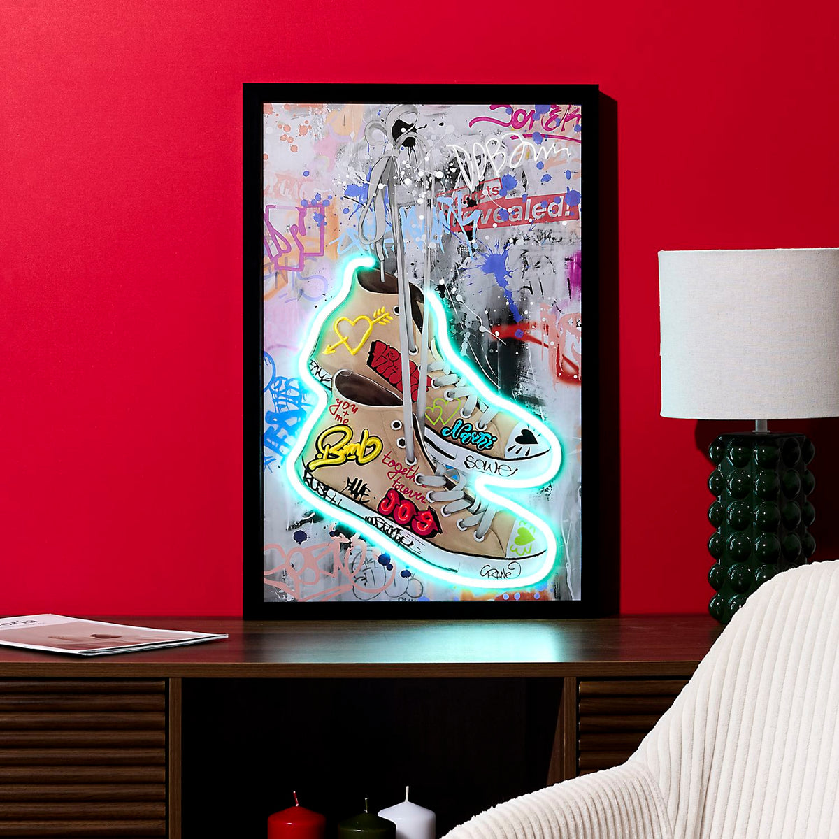 TABLEAU EFFET NEON AIR LIGHT SNEAKERS