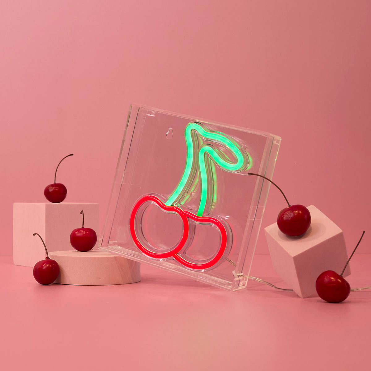 LAMPE EFFET NEON CERISE