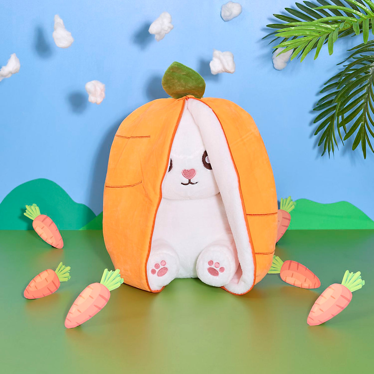 PELUCHE LAPIN SURPRISE CAROTTE