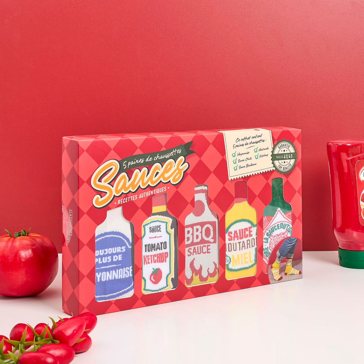 COFFRET DE 5 PAIRES DE CHAUSSETTES SAUCES