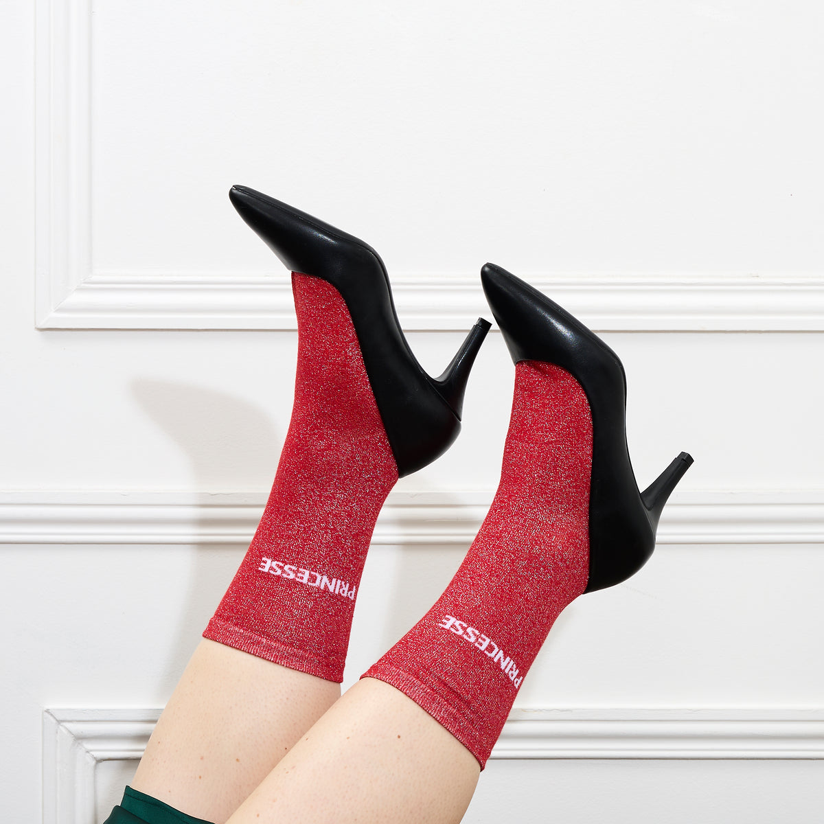 CHAUSSETTES PAILLETTES ROUGES PRINCESSE
