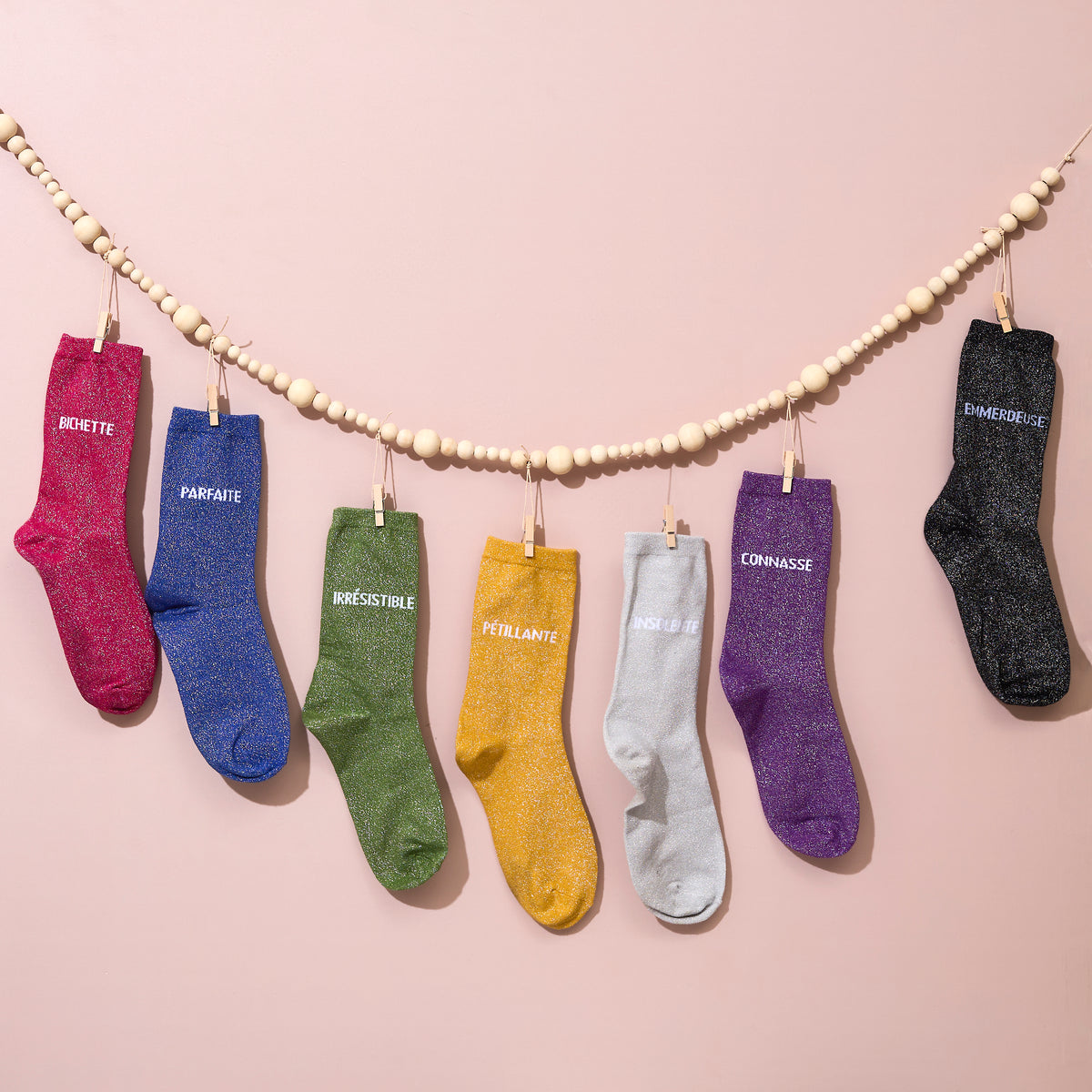 CHAUSSETTES PAILLETTES BLEUES PARFAITE