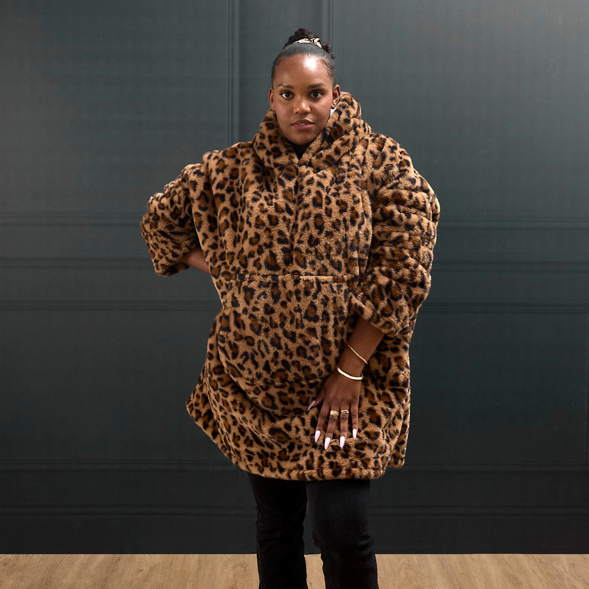 SWEAT PLAID LEOPARD KIMBA