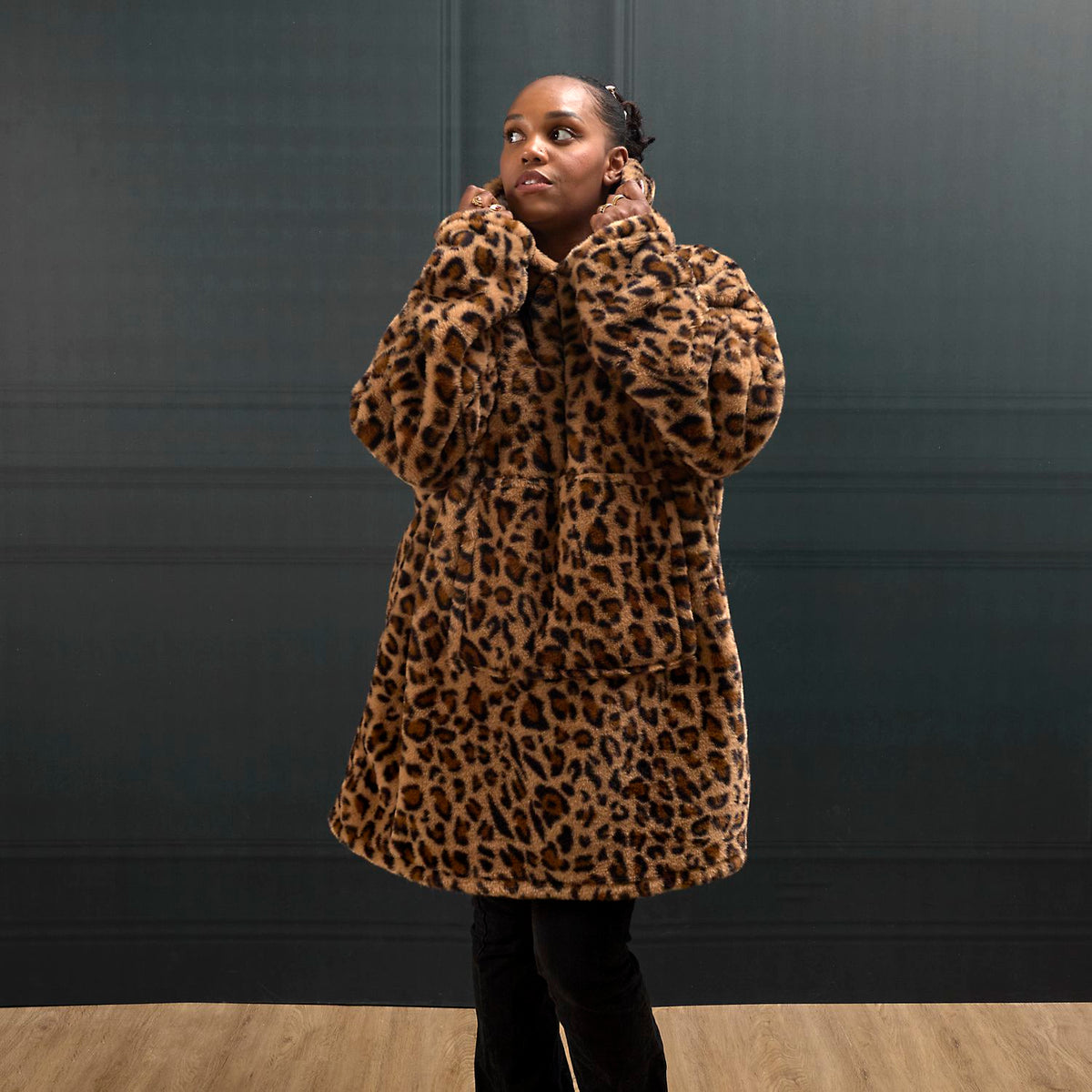 SWEAT PLAID LEOPARD KIMBA