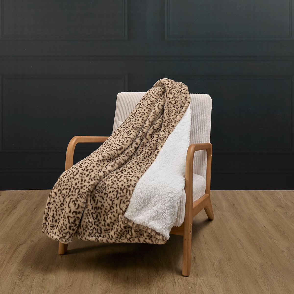 PLAID PONCHO LEOPARD KEILA
