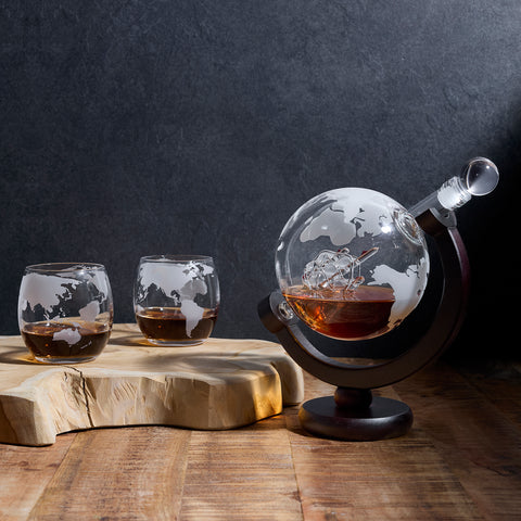 Coffret décanteur et deux verres Cap Horn