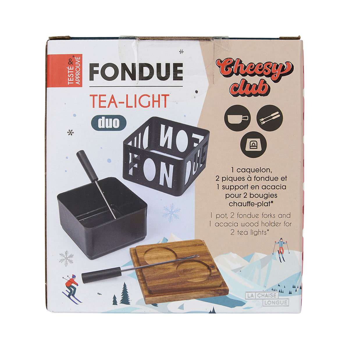 FONDUE A LA BOUGIE DUO CHEESY CLUB NOIRE