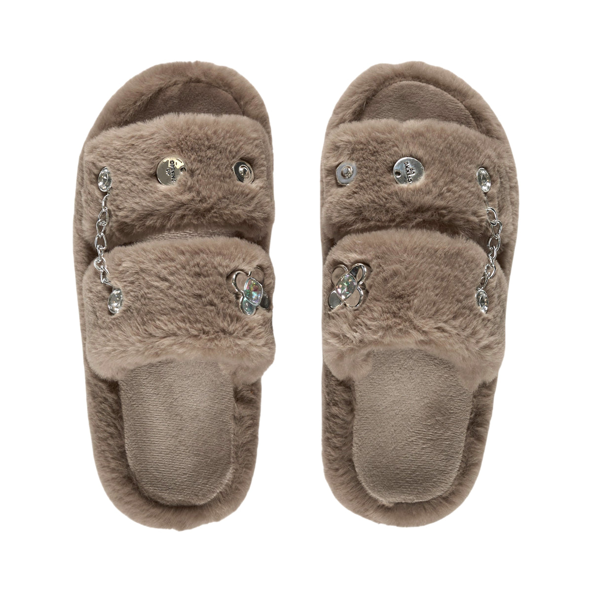CHAUSSONS LUXURY GLAMS CHARMS TAUPE T39 40