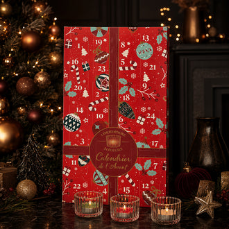 CALENDRIER DE L'AVENT PHOTOPHORE ET BOUGIES PARFUMEES