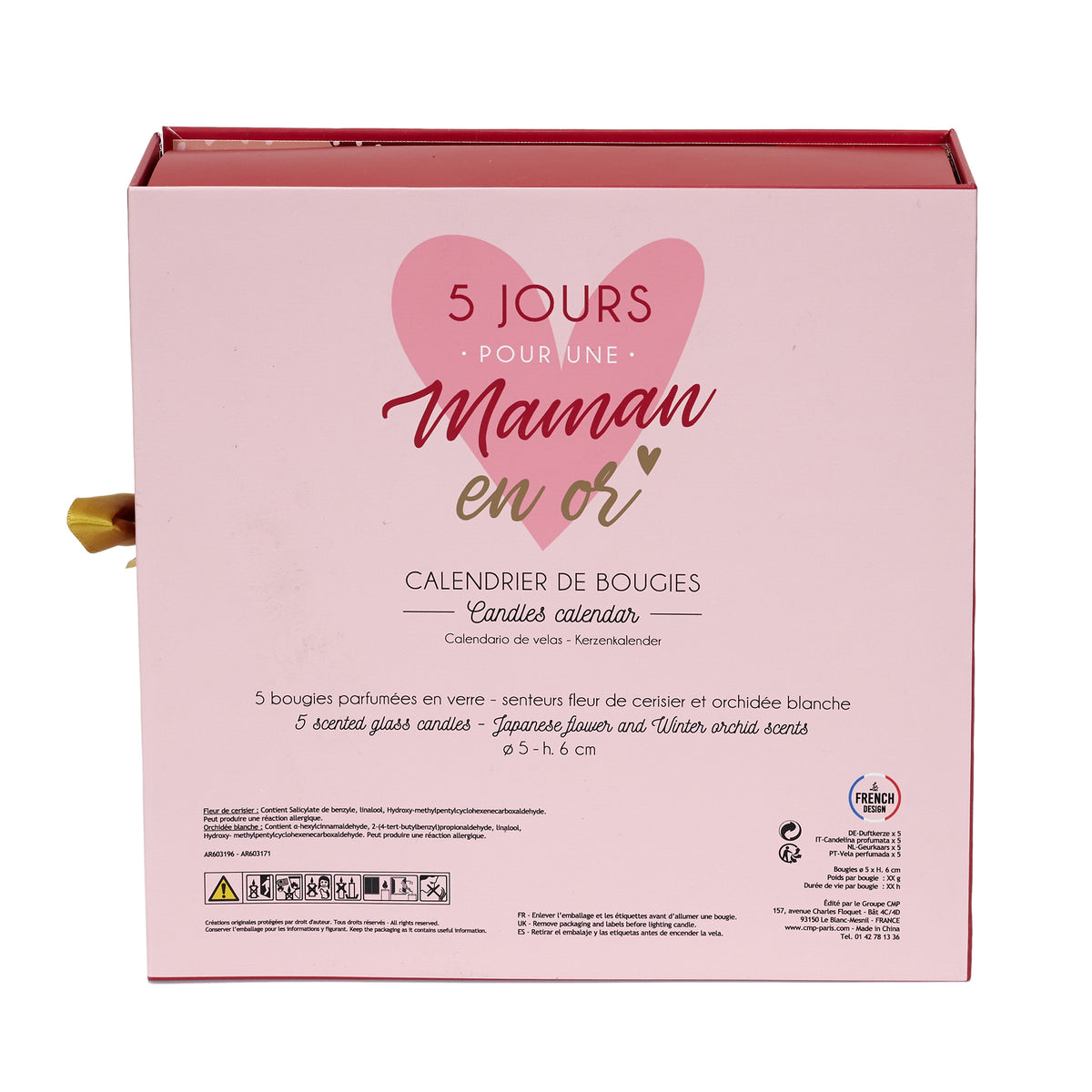 CALENDRIER 5 BOUGIES PARFUMEES MAMAN