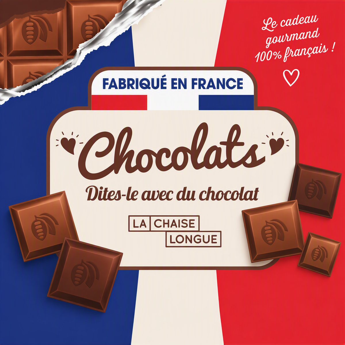 CARRES DE CHOCOLAT NOIR TONTON GENIAL