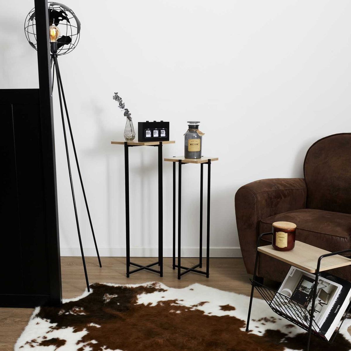 SELLETTE NOIR LOKA - LOT DE 2