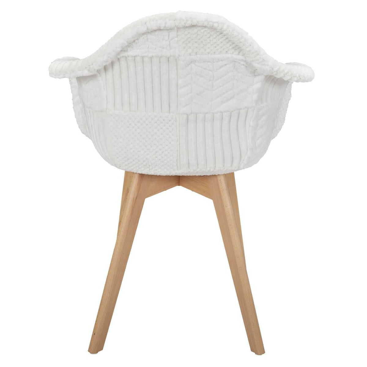 FAUTEUIL SCANDINAVE PATCHWORK BLANC