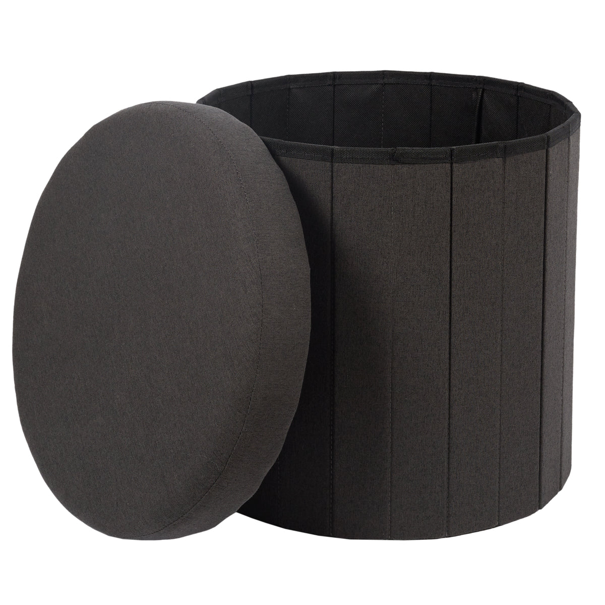 COFFRE POUF PLIABLE NOIR PILLS