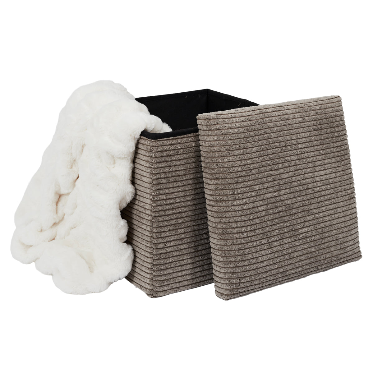 COFFRE POUF PLIABLE COTELE SCOTT TAUPE