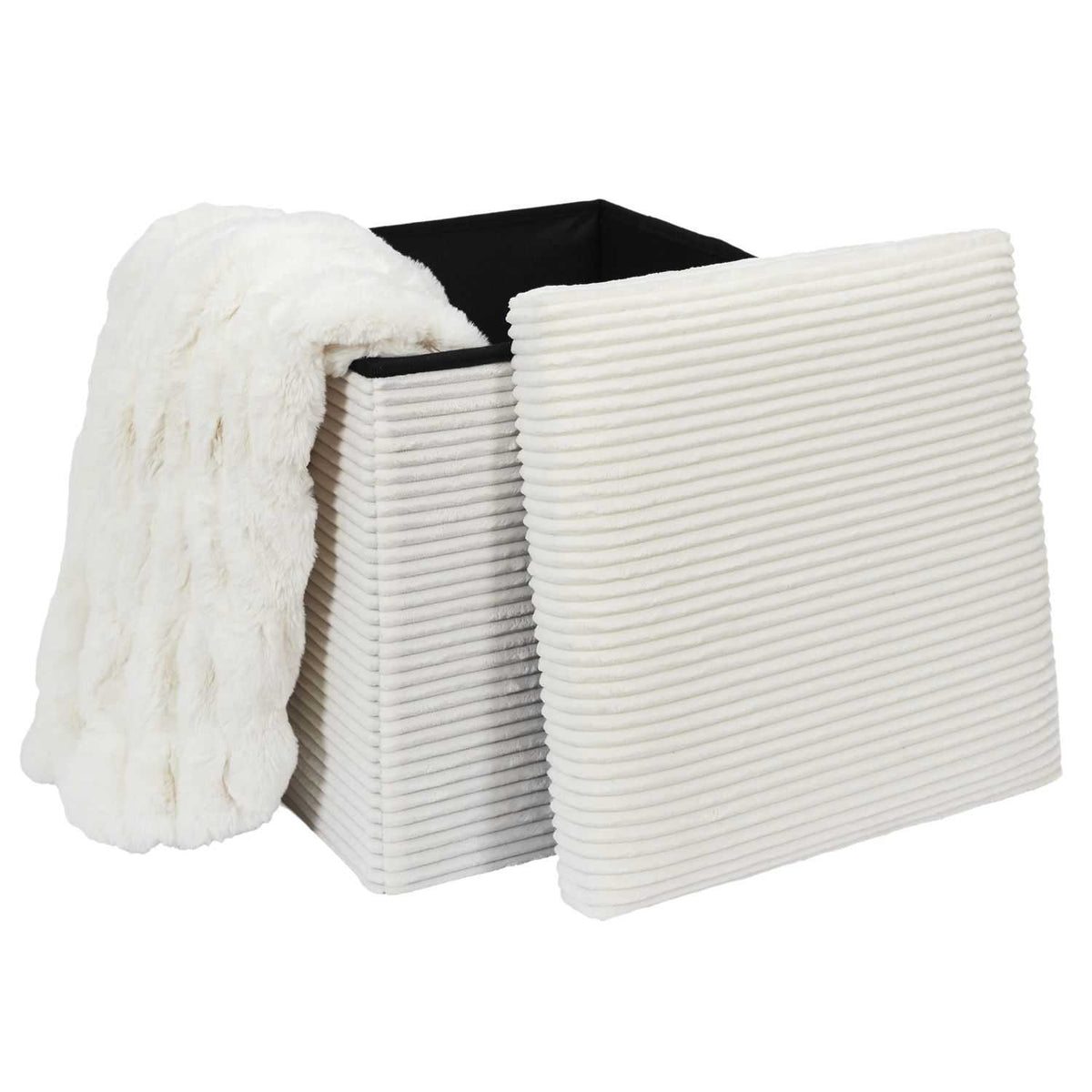 COFFRE POUF PLIABLE COTELE SCOTT BEIGE