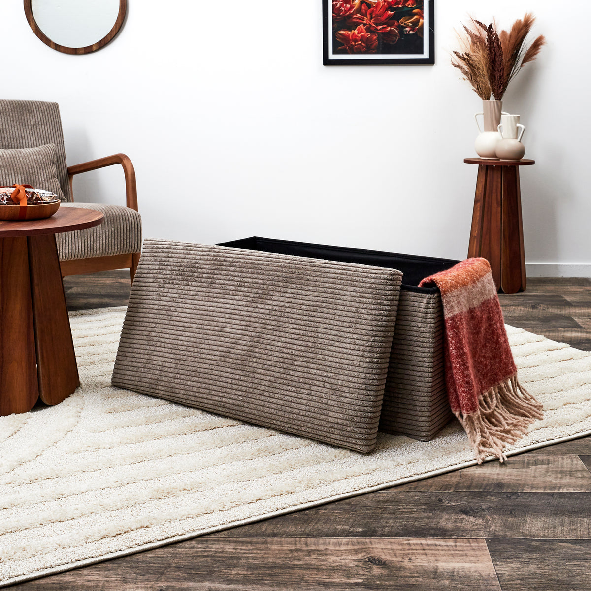 COFFRE BANC PLIABLE COTELE SCOTT TAUPE