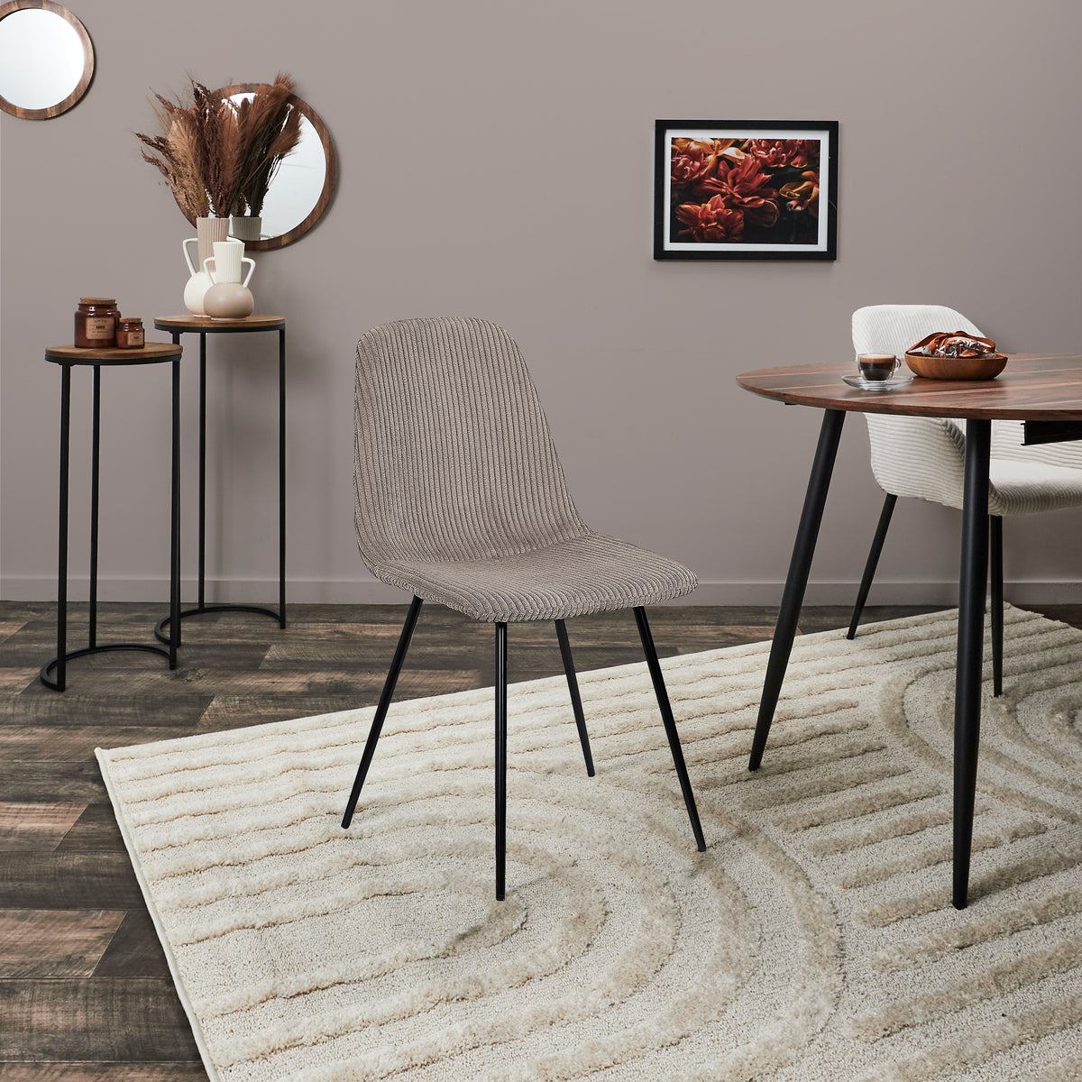 CHAISE COTELE SCOTT TAUPE - LOT DE 4