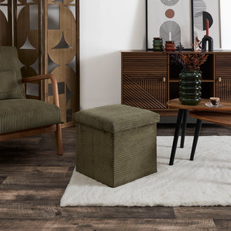 COFFRE POUF PLIABLE COTELE SCOTT VERT