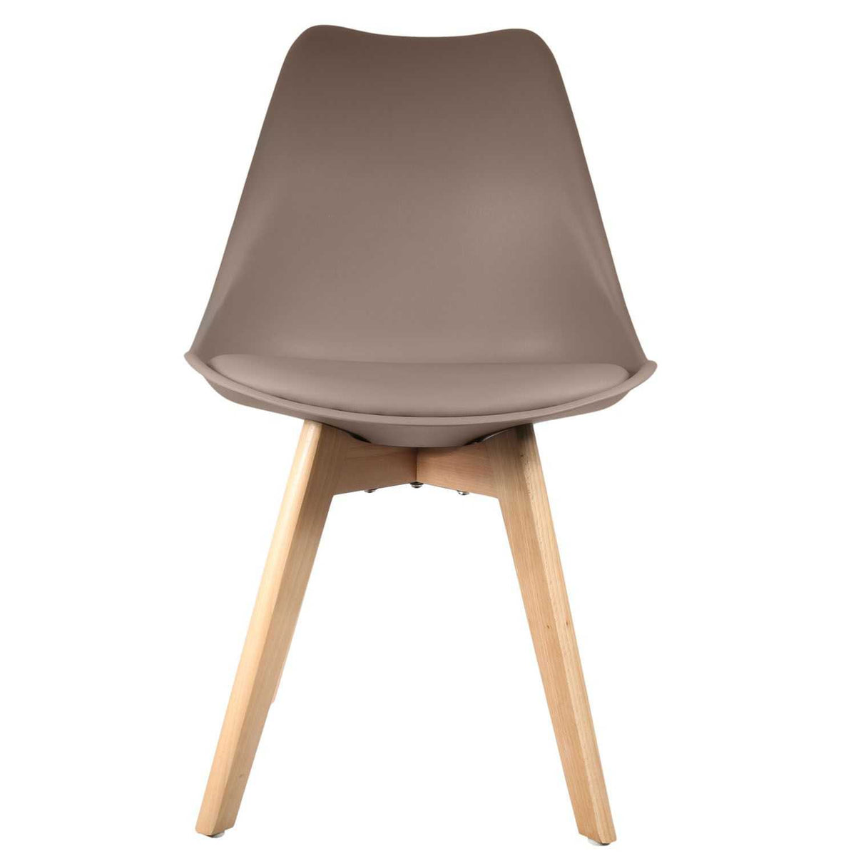CHAISE SCANDINAVE COQUE PP REMBOURREE TAUPE
