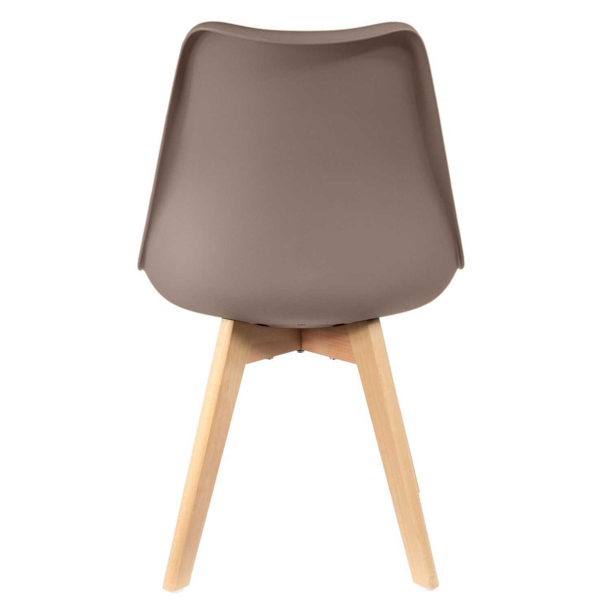 CHAISE SCANDINAVE COQUE PP REMBOURREE TAUPE