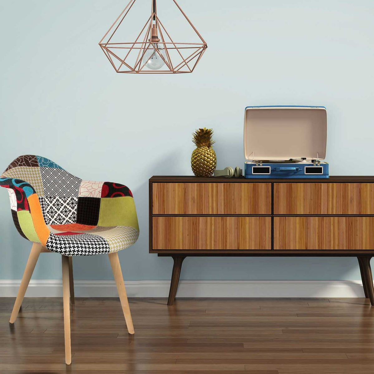 FAUTEUIL SCANDINAVE PATCHWORK