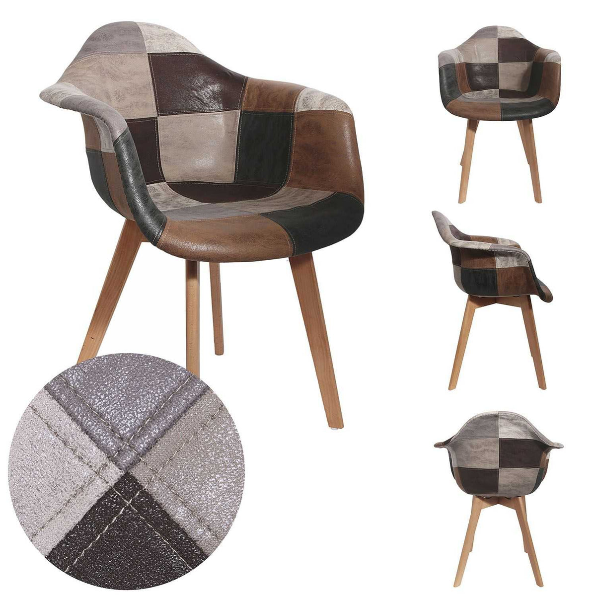 FAUTEUIL PATCHWORK PU