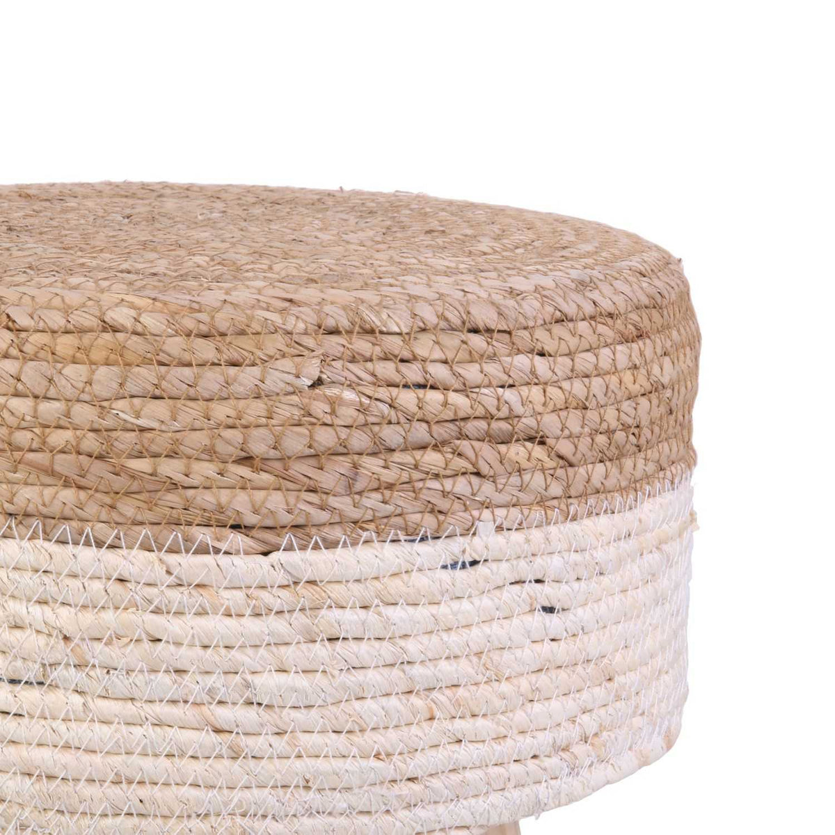 TABOURET TRESSE BEIGE
