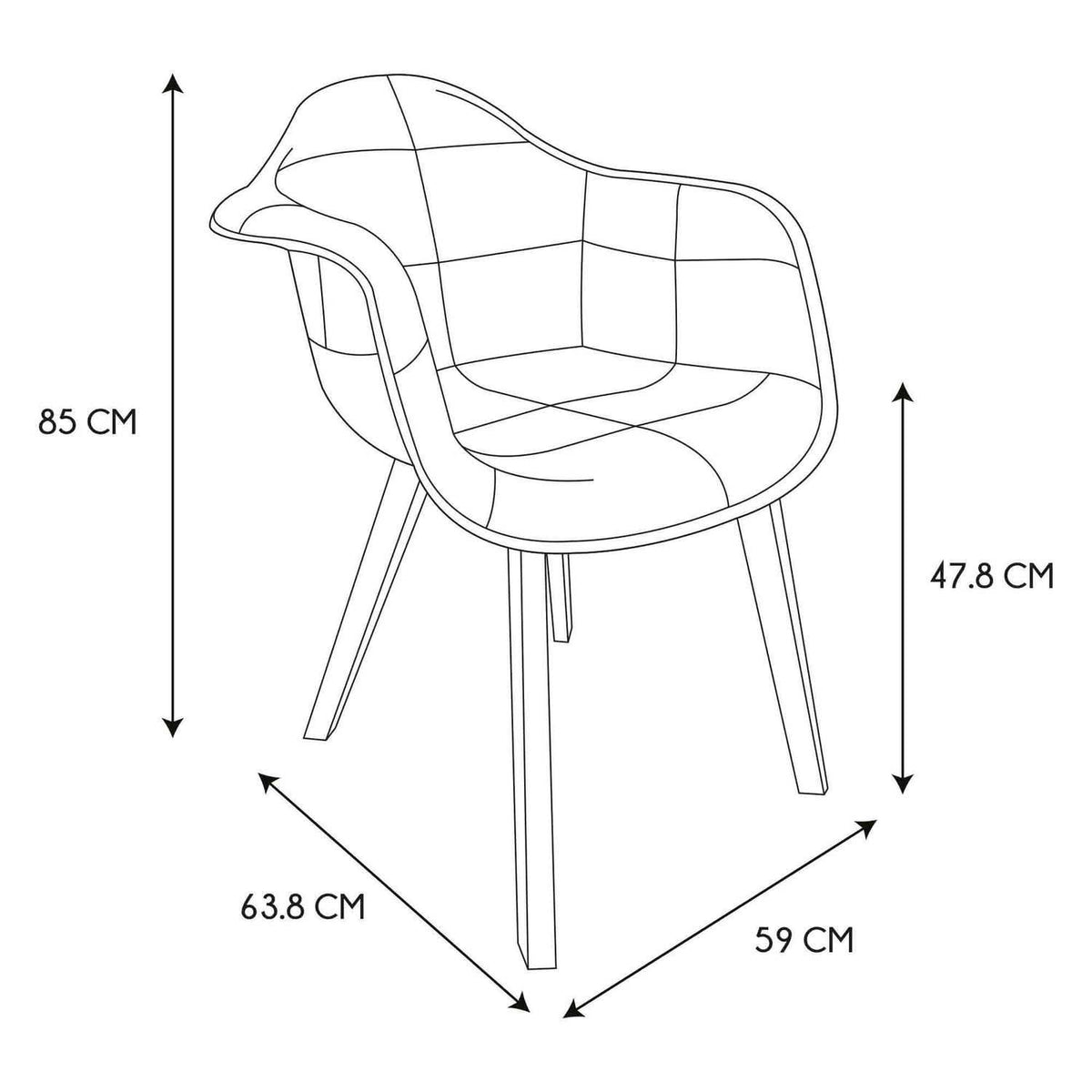 FAUTEUIL PATCHWORK GRIS