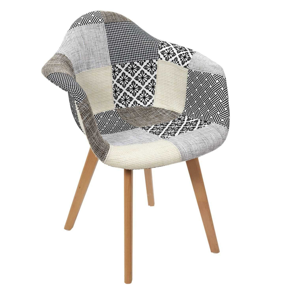 FAUTEUIL PATCHWORK GRIS