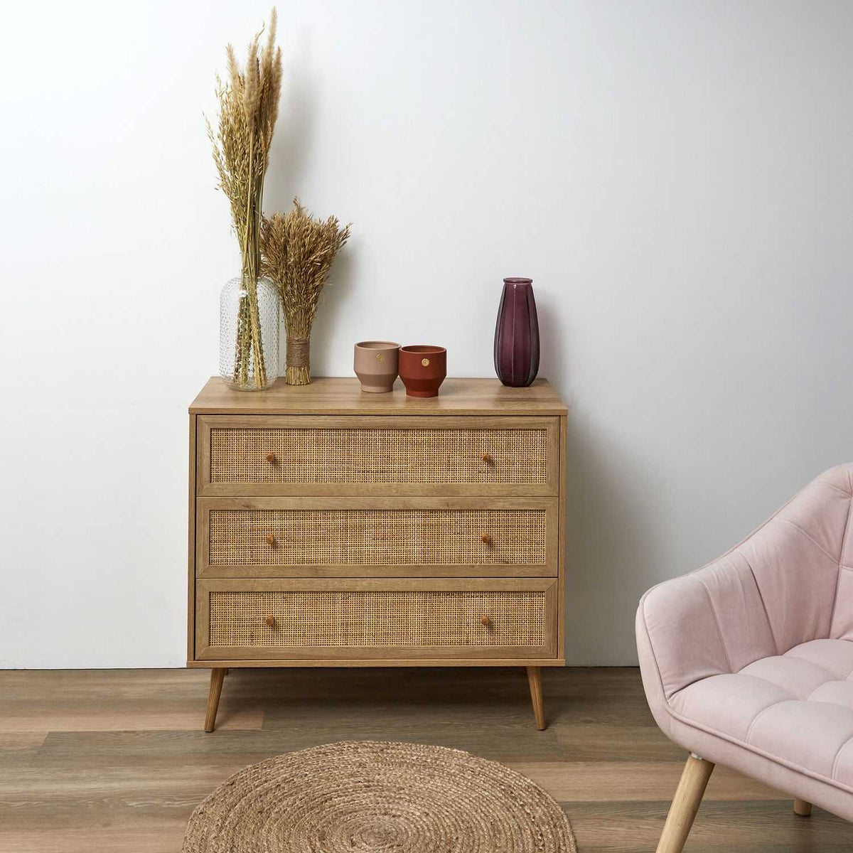 COMMODE 3 TIROIRS BALI