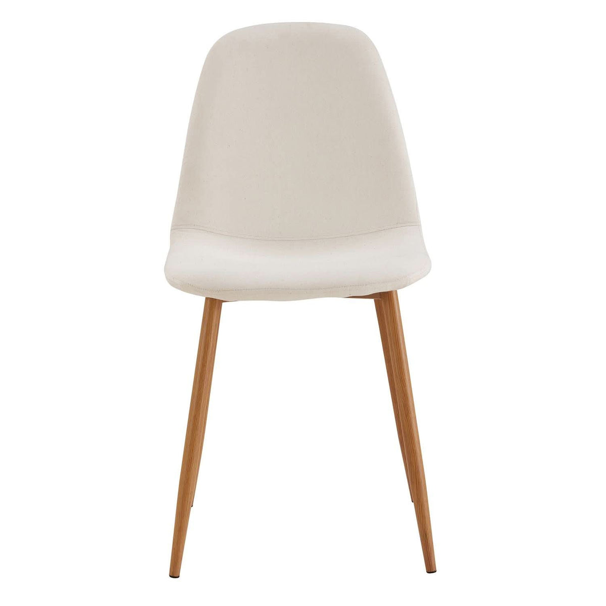 CHAISE POESIE PIEDS METAL IMITATION BOIS - Lot de 4