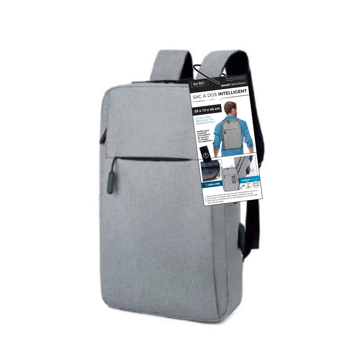 SAC A DOS ORDINATEUR AVEC BRANCHEMENT USB 16L