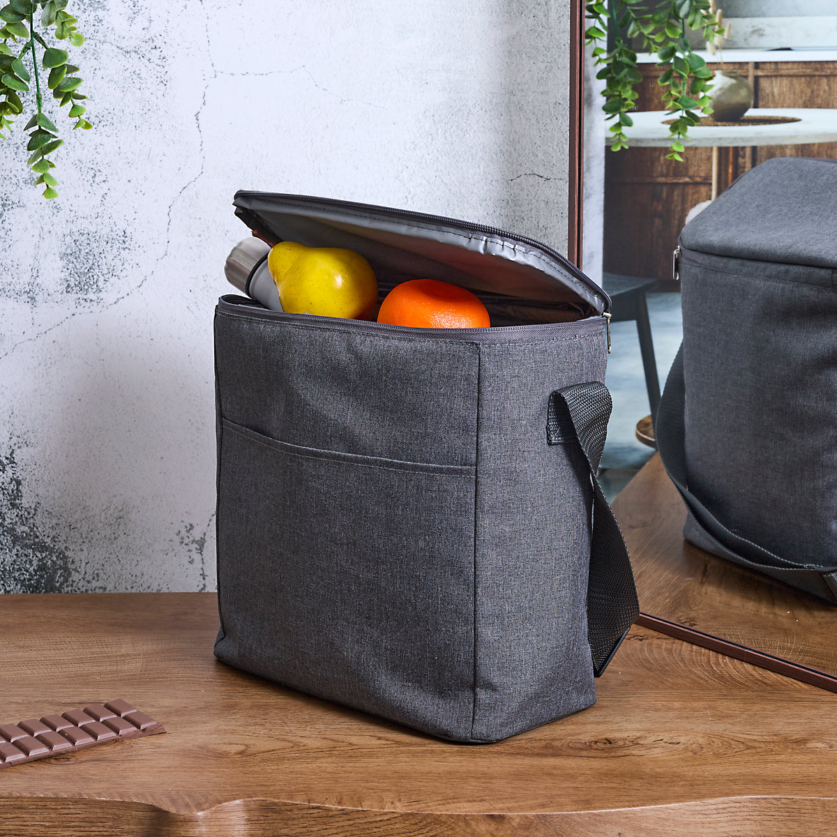 LUNCH BAG ISOTHERME GRIS ZIPPE 13L