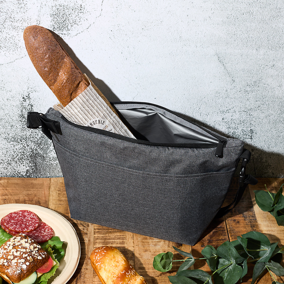 LUNCH BAG ISOTHERME GRIS ZIPPE 7L