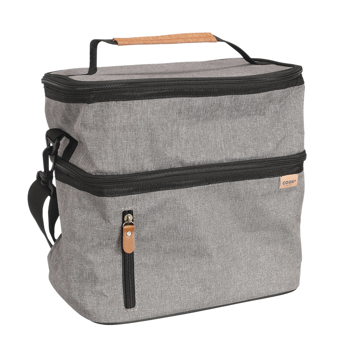 LUNCH BAG FRAICHEUR GRIS ZIPPE 10L