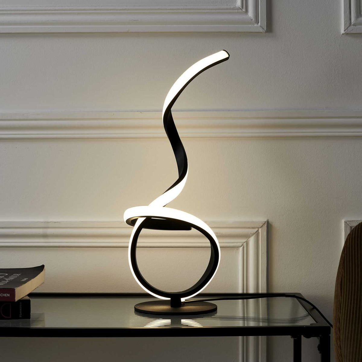 LAMPE LED DESIGN NOIR
