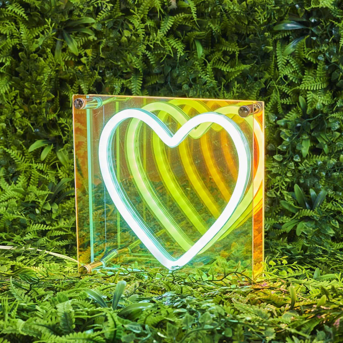 LAMPE ACRYLIQUE LED EFFET NEON COEUR