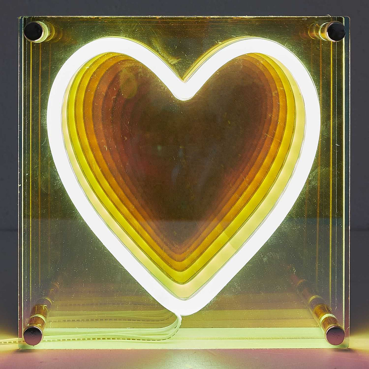 LAMPE ACRYLIQUE LED EFFET NEON COEUR