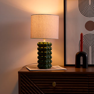 LAMPE CERAMIQUE VERT FORET